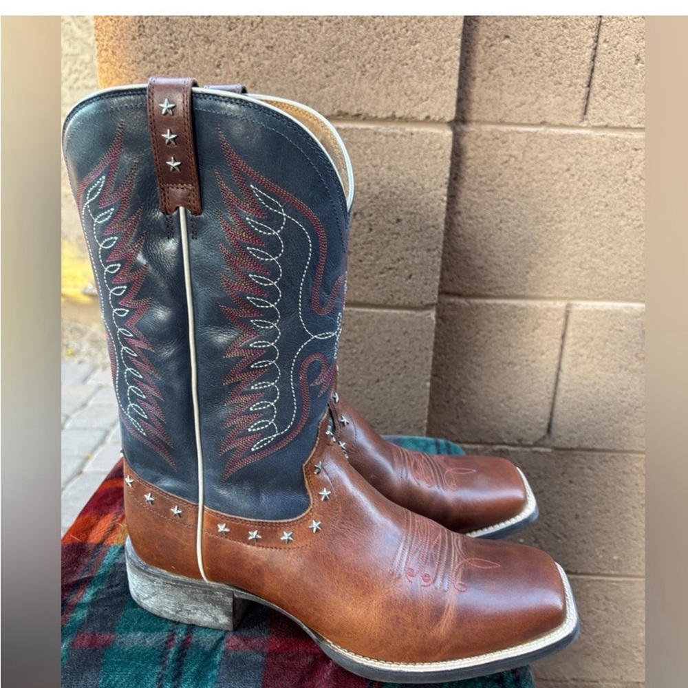 Ariat Men's Western Boots - Brown and Black with Red Accents